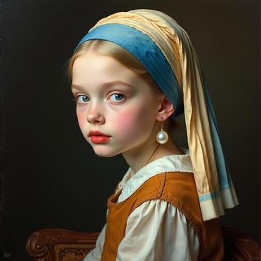 NightCafe_girl with a pearl earing_HiDream